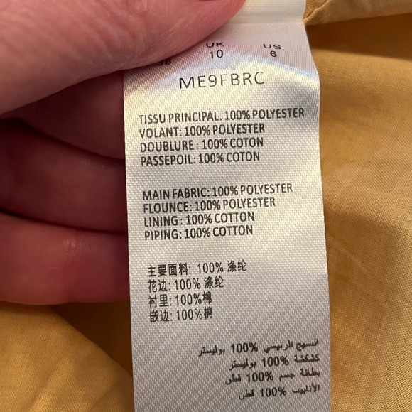 Manoush Floral Burst Sequin Dress EU 38 UK 10 US 6 Yellow Ruffle Tee Shift NWT - Picture 11 of 12